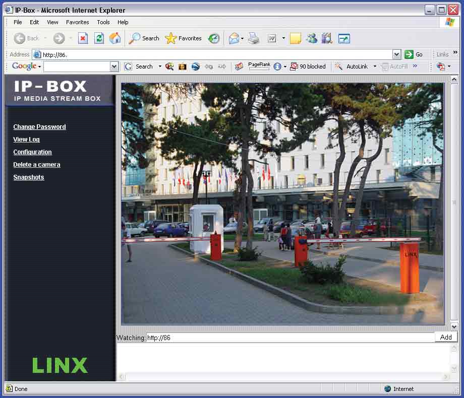 LINX-Vizualizarea in browser a camerelor analogice preluate prin videoservere